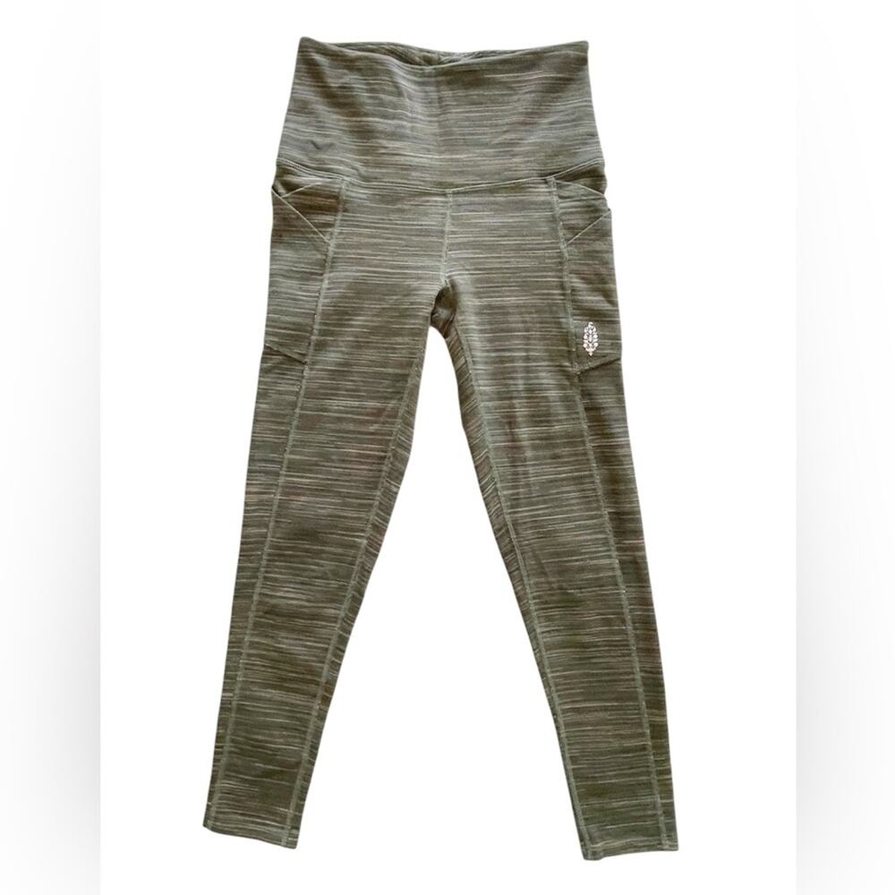 Free People Movement Roll Out Space Dye High Rise Yoga Leggings Size XS GUC - Picture 2 of 10